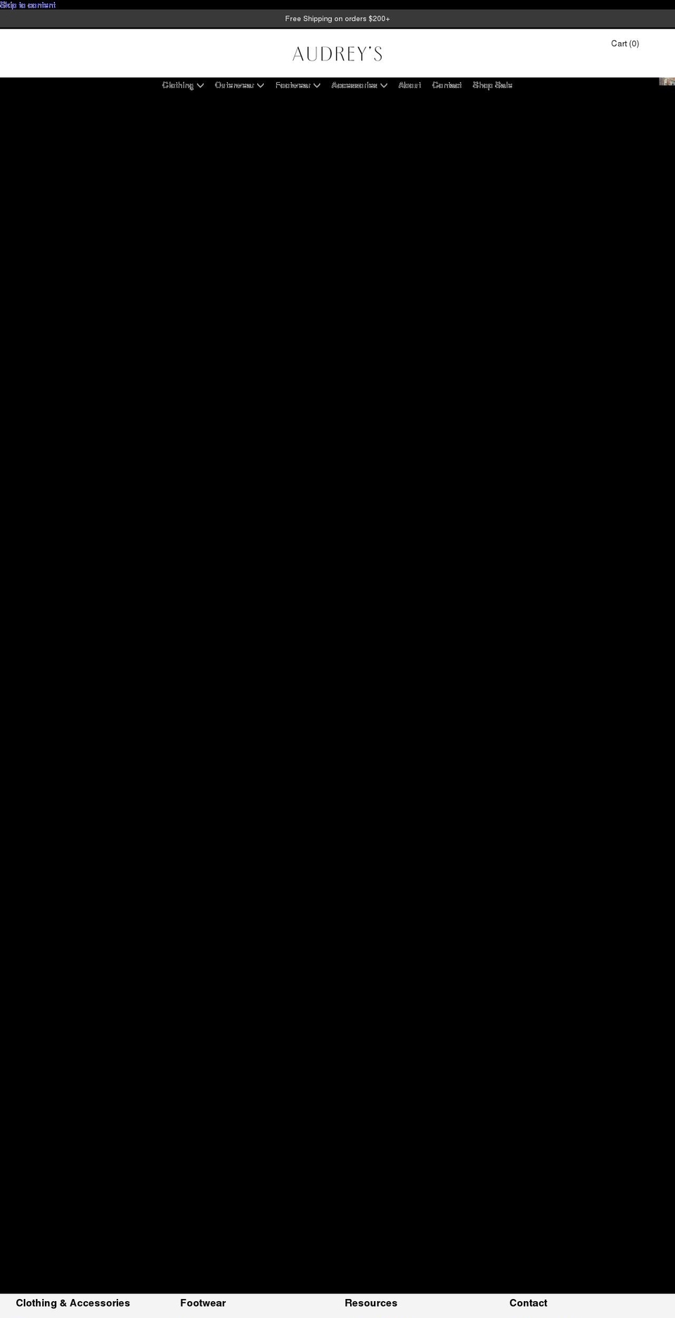 audreysfashions.com shopify website screenshot