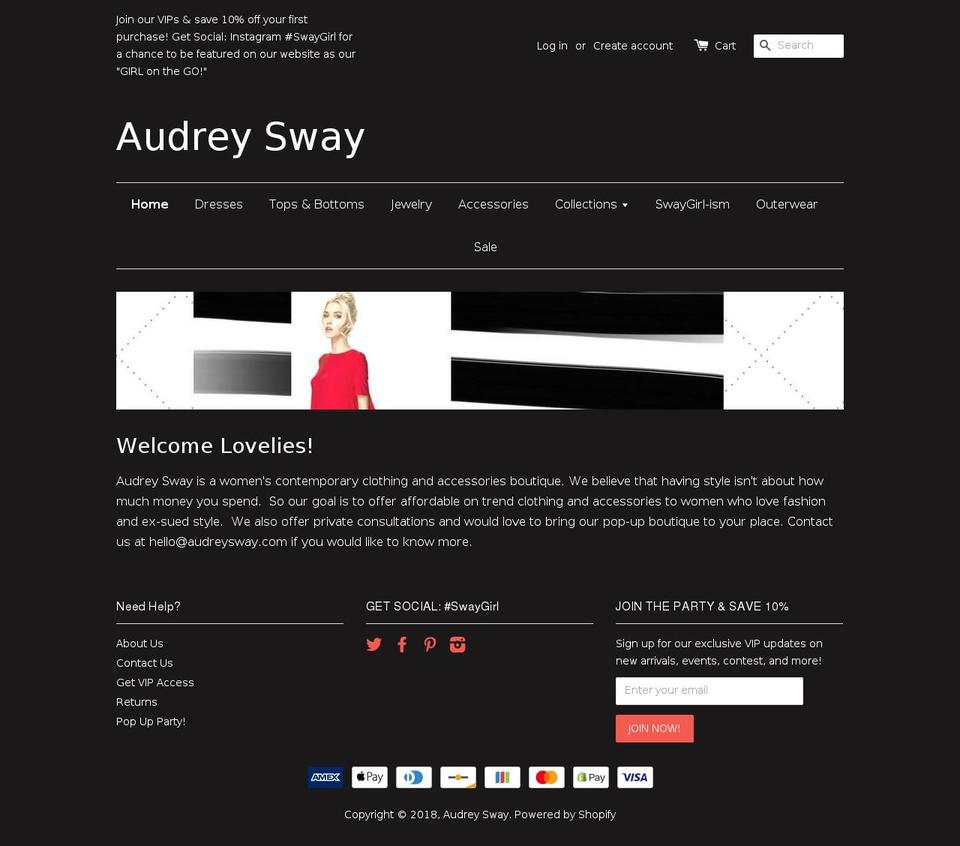 audreysway.com — Shopify storefront screenshot