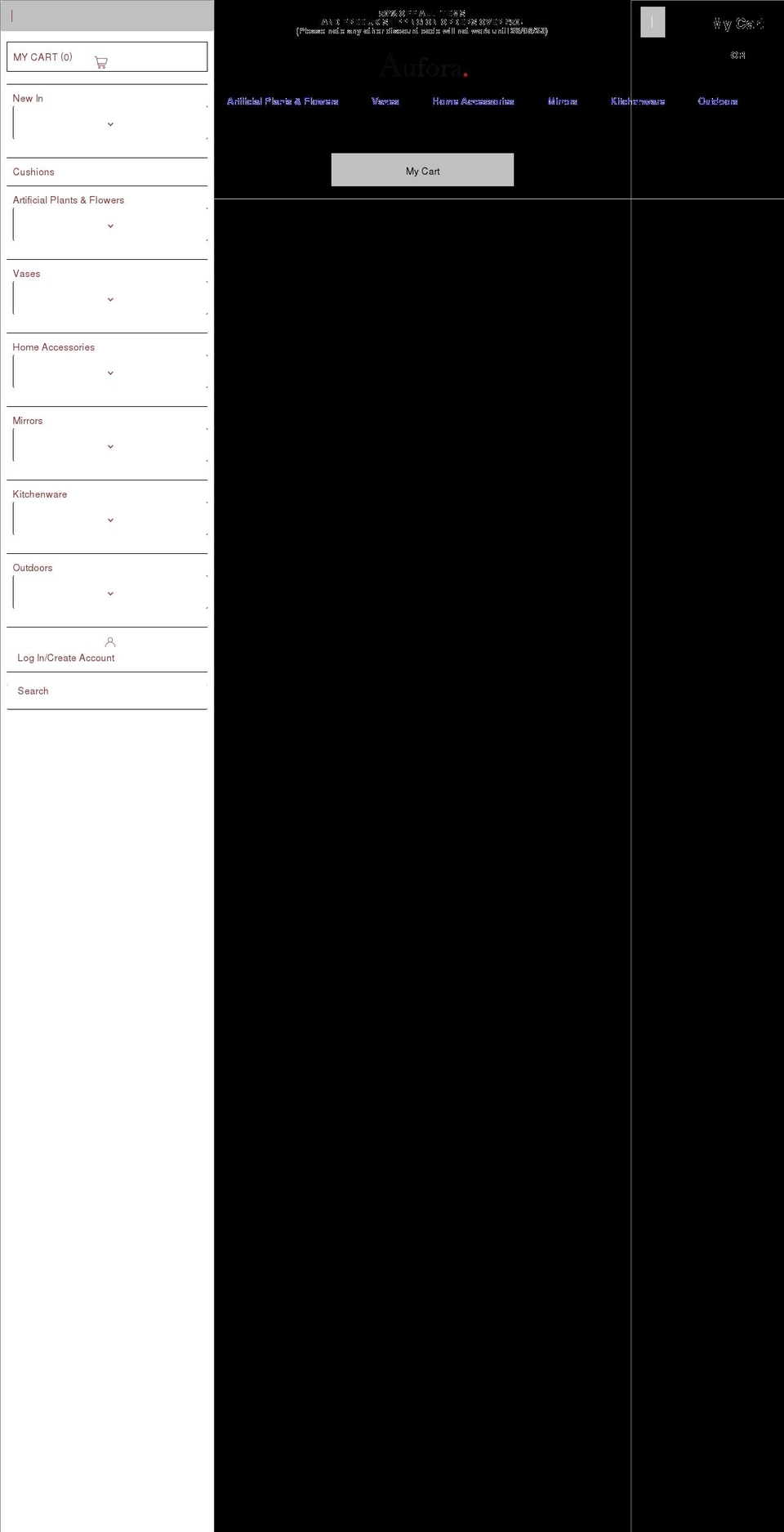aufora.com shopify website screenshot