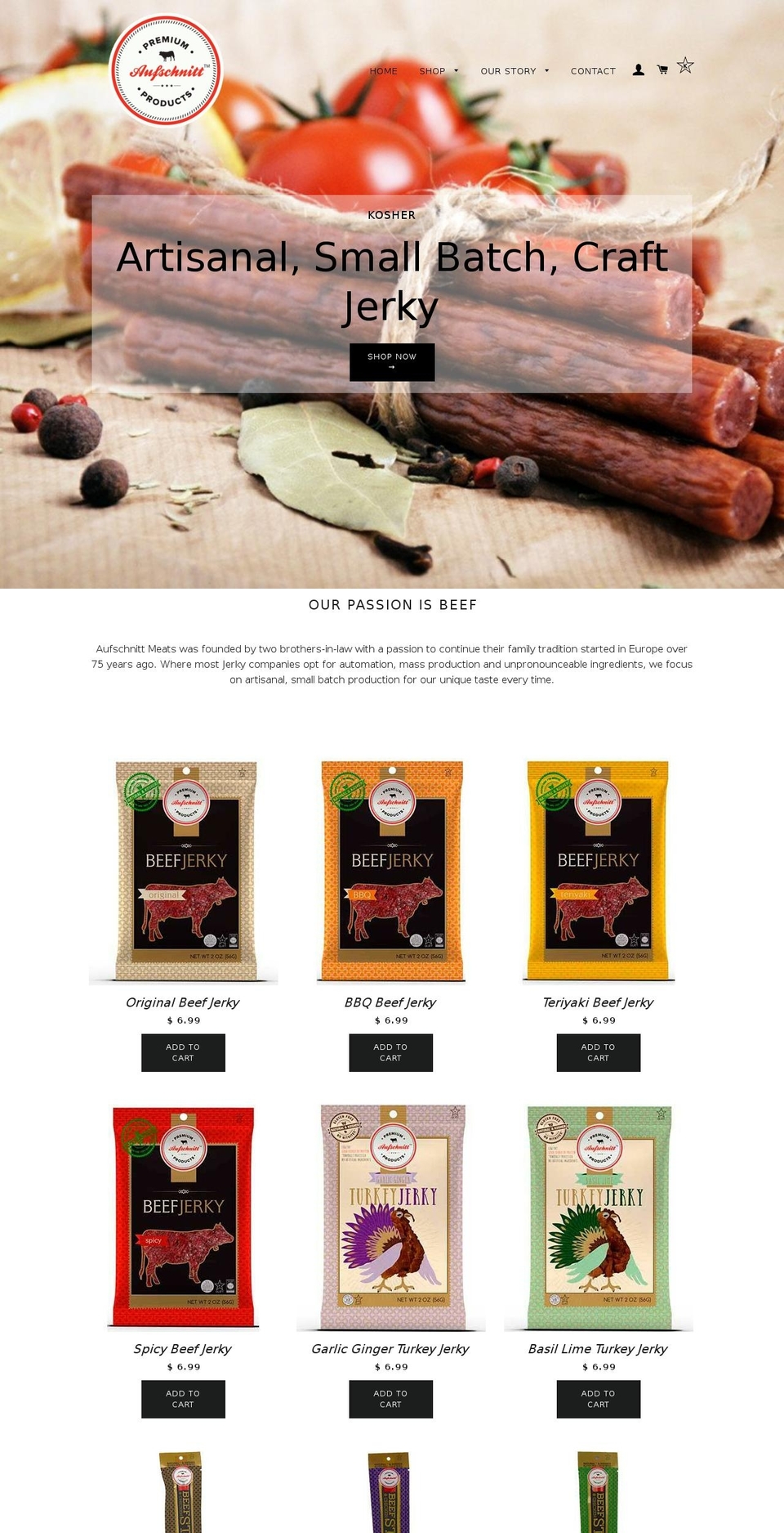 aufschnittmeats.com shopify website screenshot