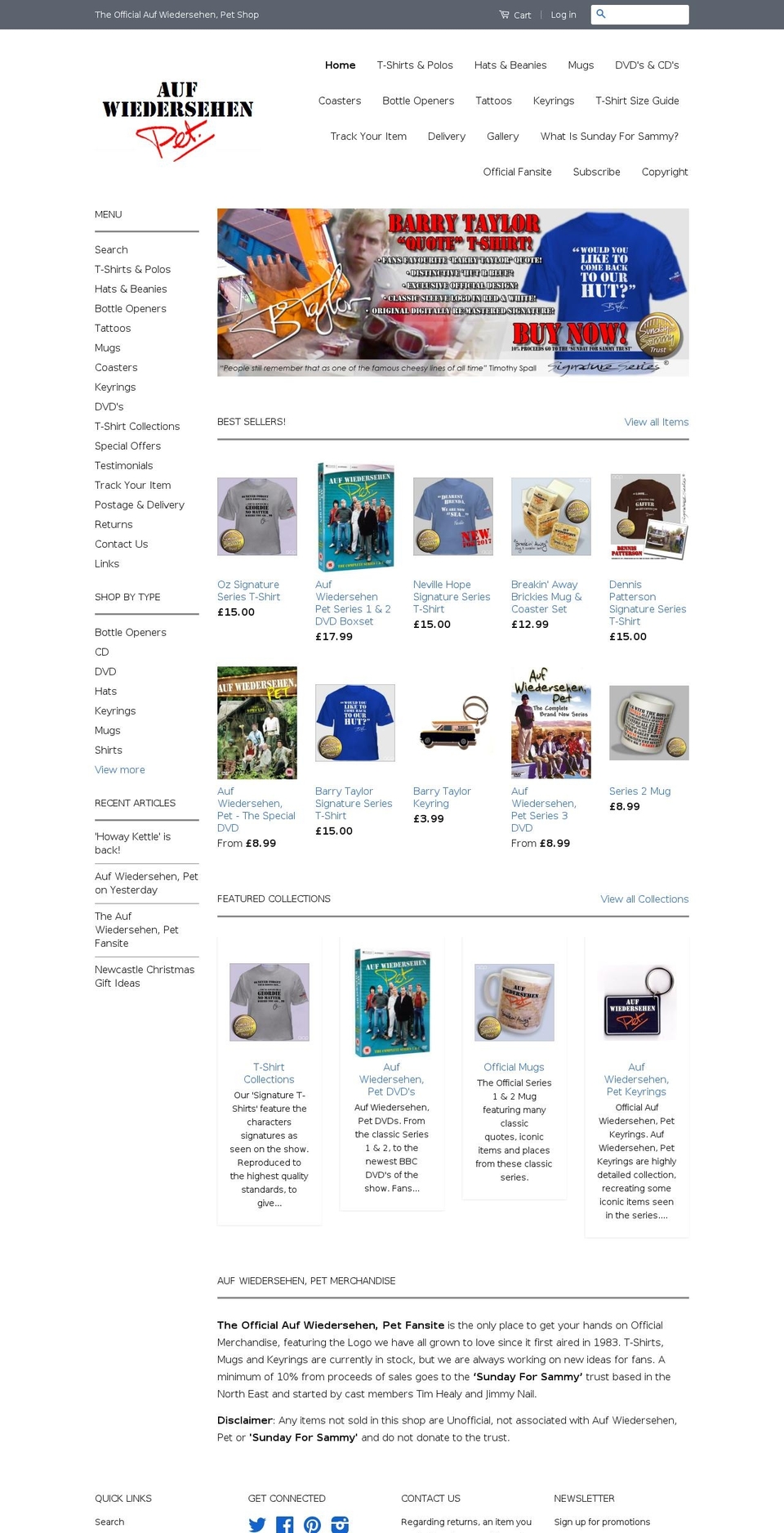 aufwiedersehenpet.co.uk shopify website screenshot