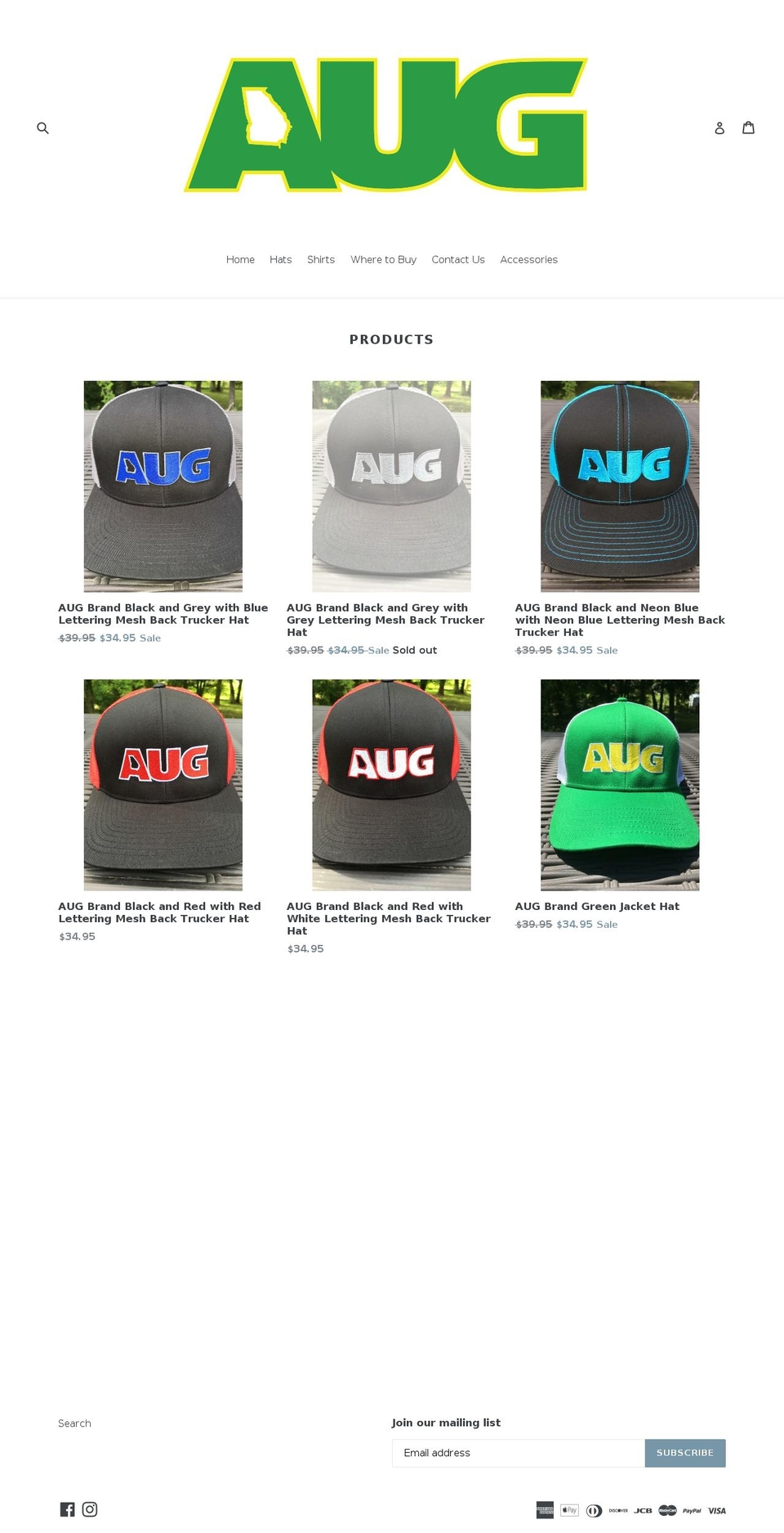 augbrand.com — Shopify storefront screenshot