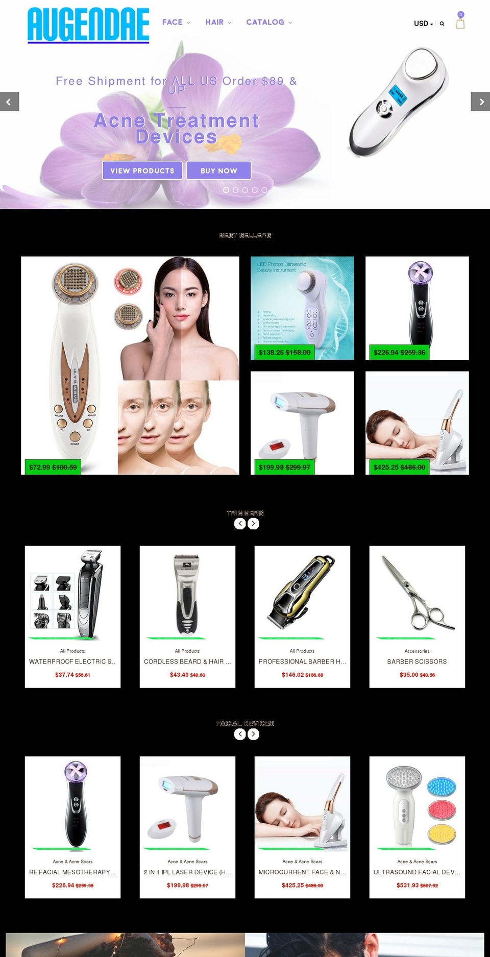 augendae.com — Shopify storefront screenshot