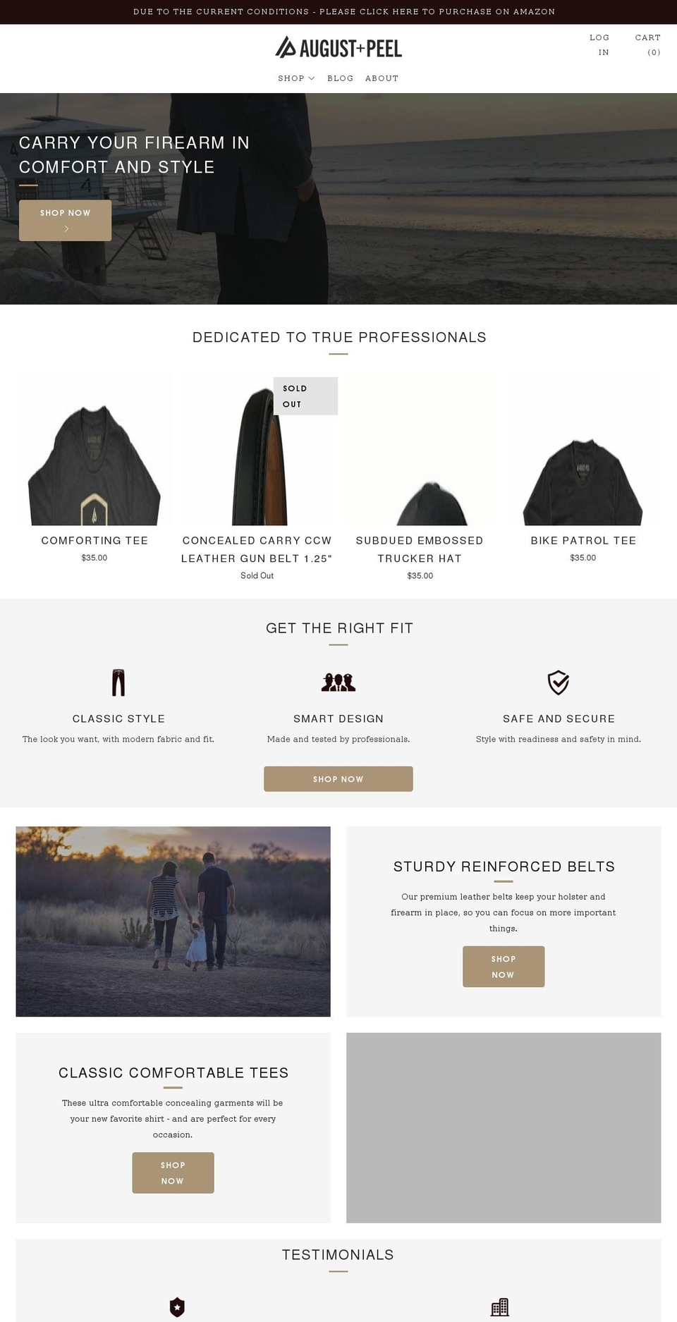 augustandpeel.com shopify website screenshot