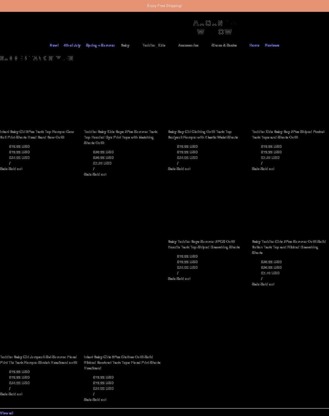 augustandwillow.com shopify website screenshot