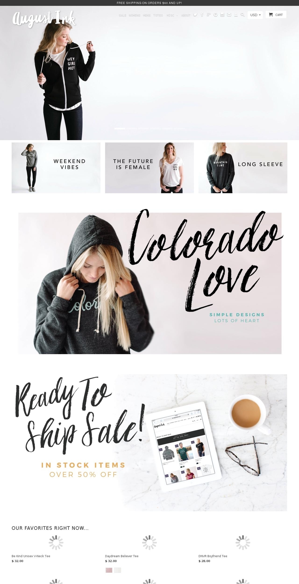 augustink.com shopify website screenshot