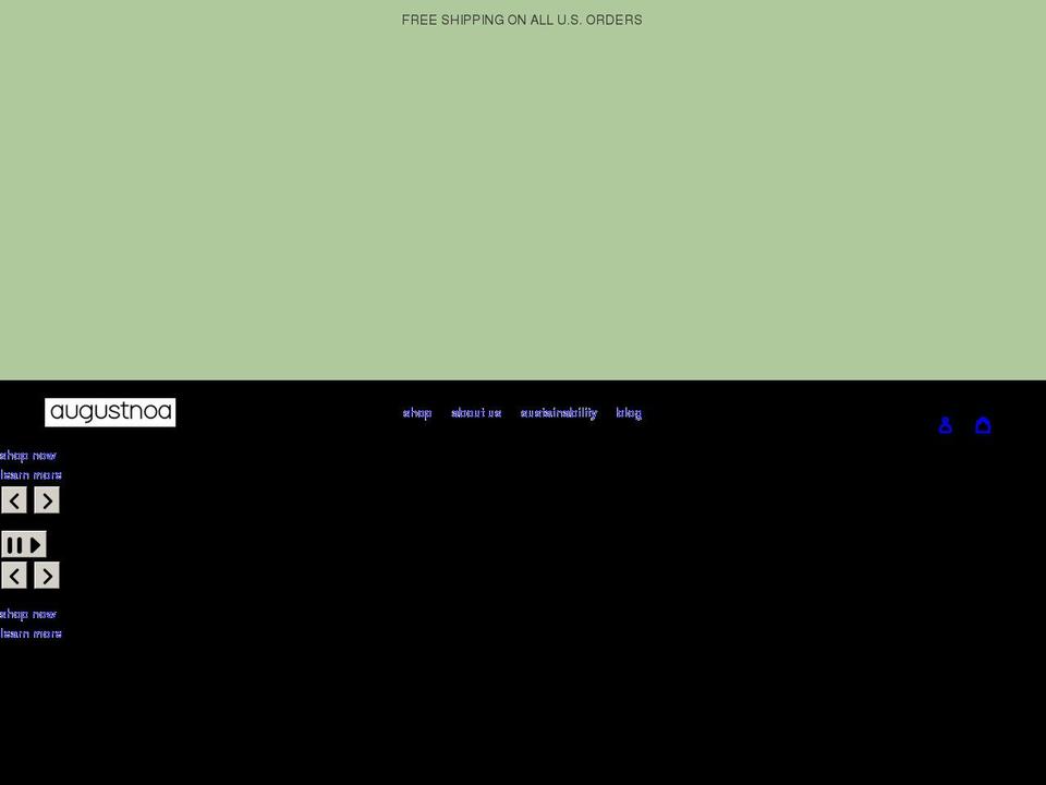 augustnoa.com shopify website screenshot