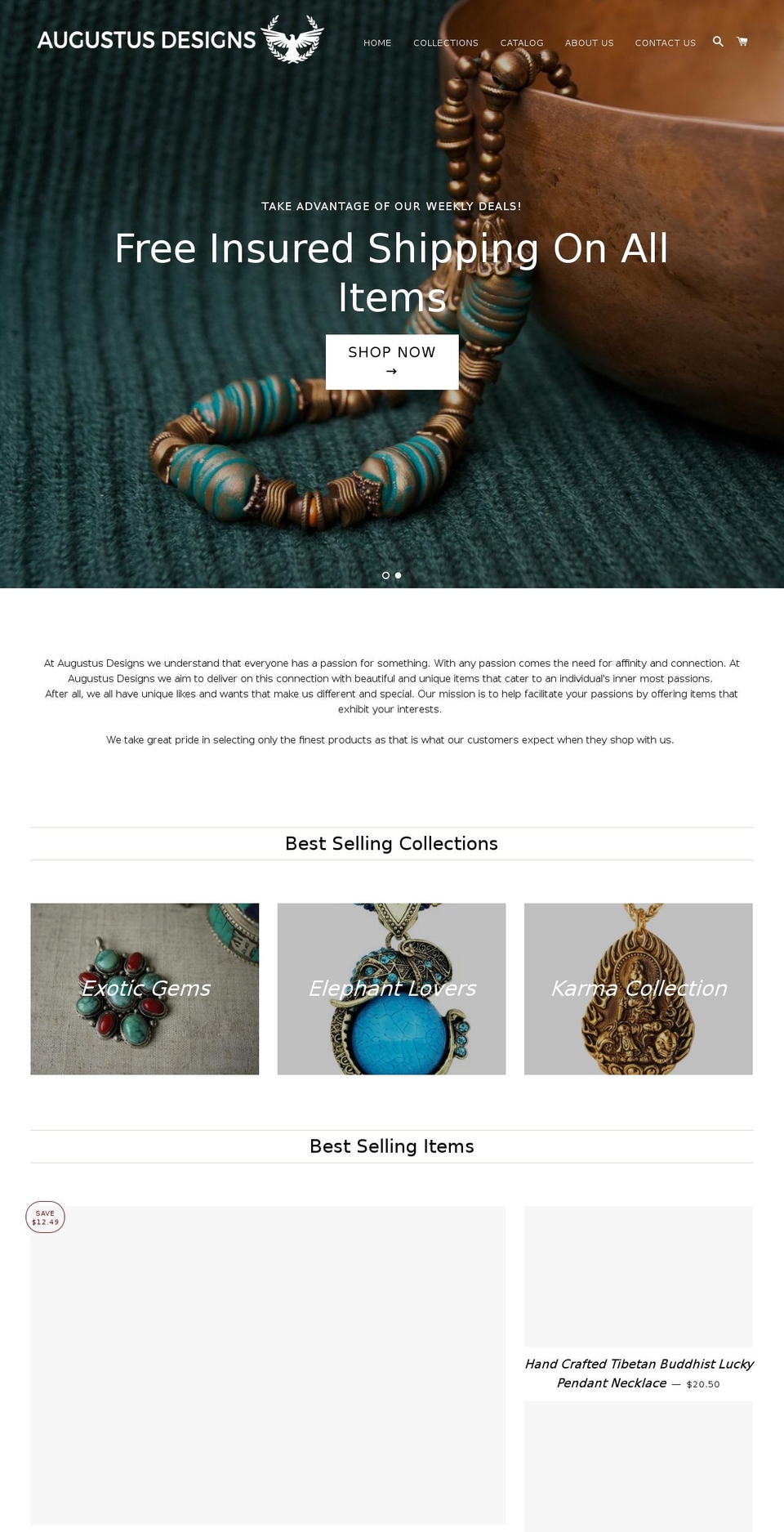 augustusdesigns.com shopify website screenshot