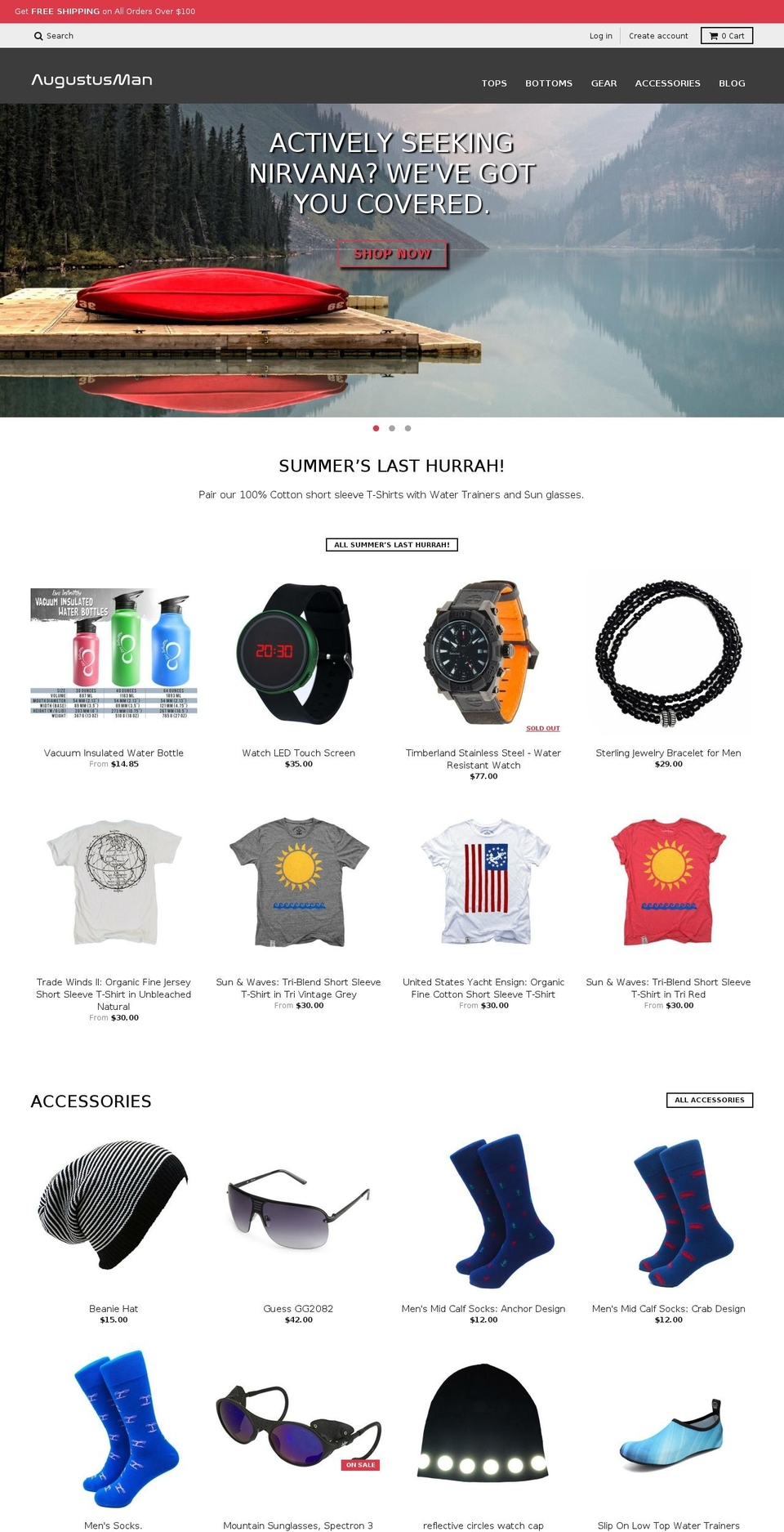 augustusman.com — Shopify storefront screenshot