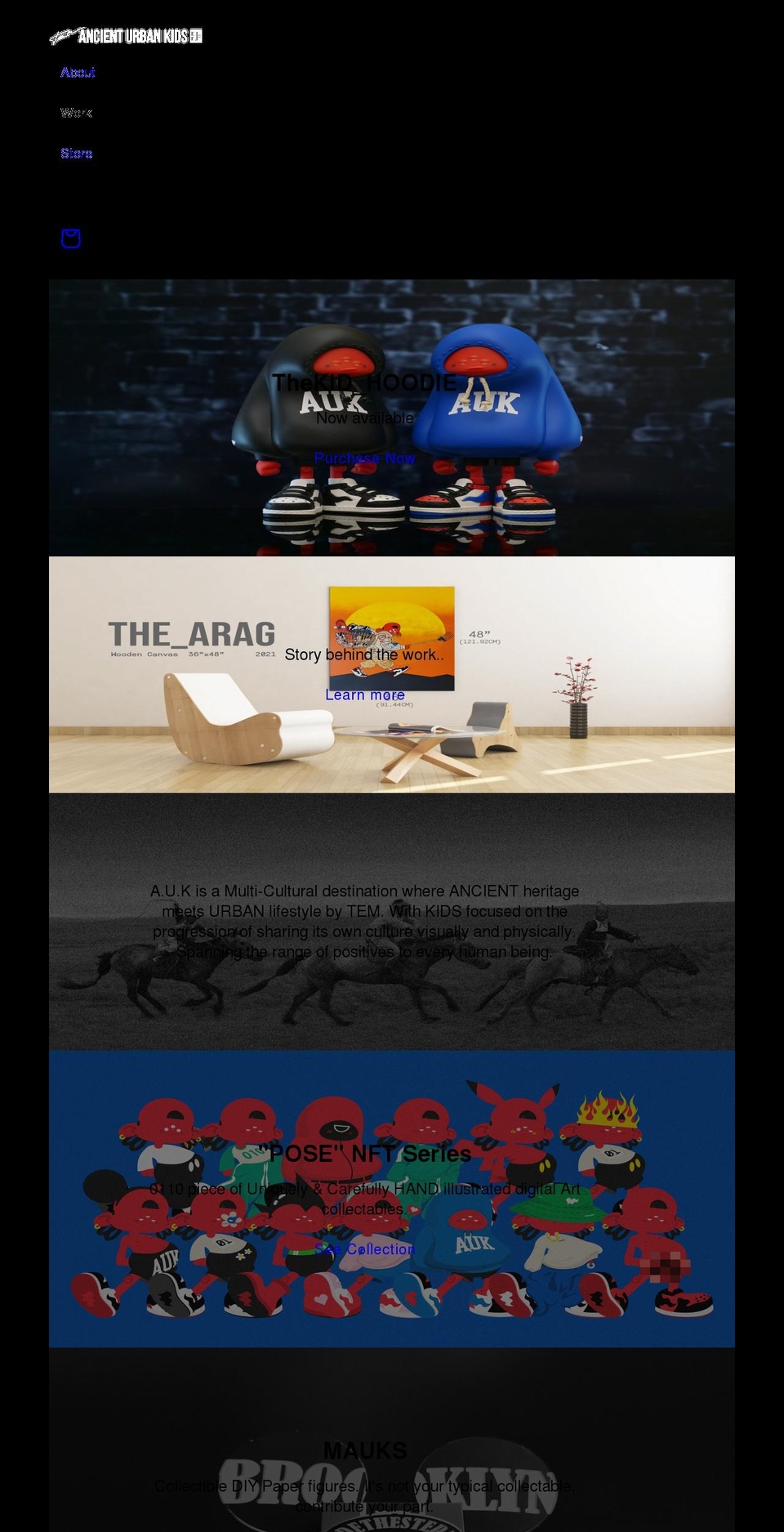 auk.world shopify website screenshot