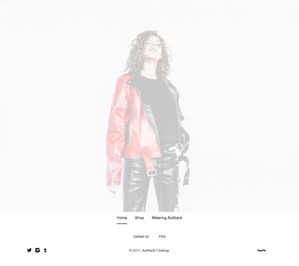 aulblack.com shopify website screenshot