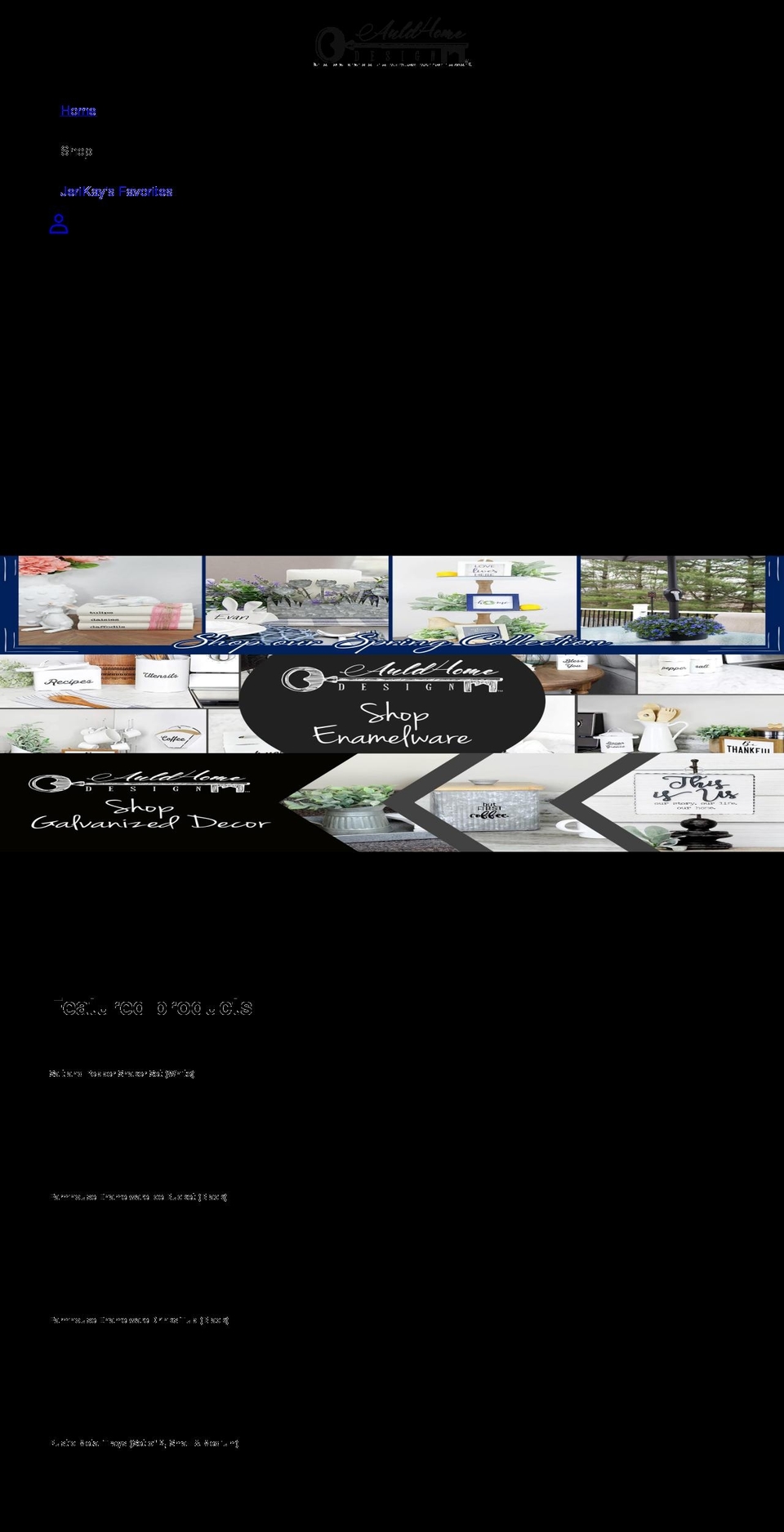 auldhomeproducts.com shopify website screenshot