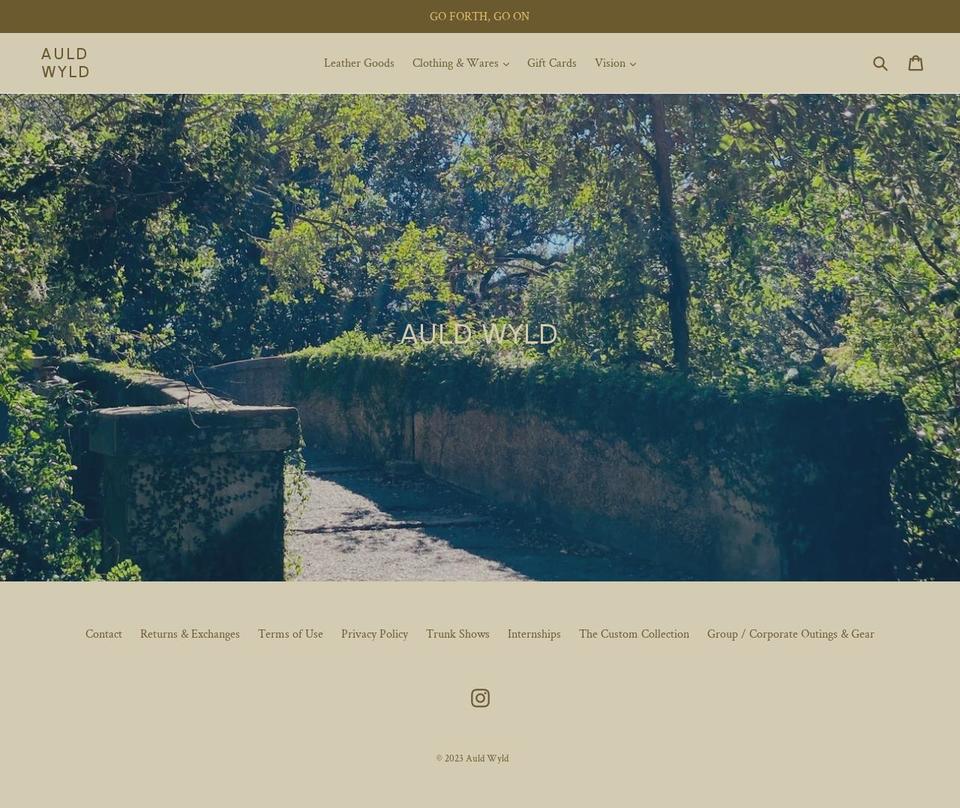 auldwyld.com shopify website screenshot