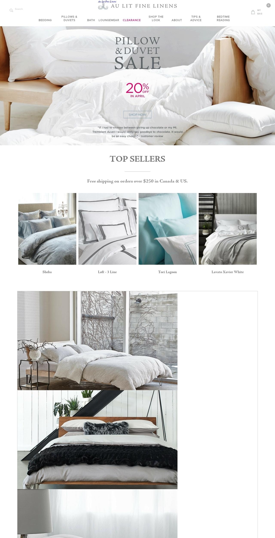 Snapsht of aulitfinelinens (DO NOT EDIT) Shopify theme site example aulitlinens.com