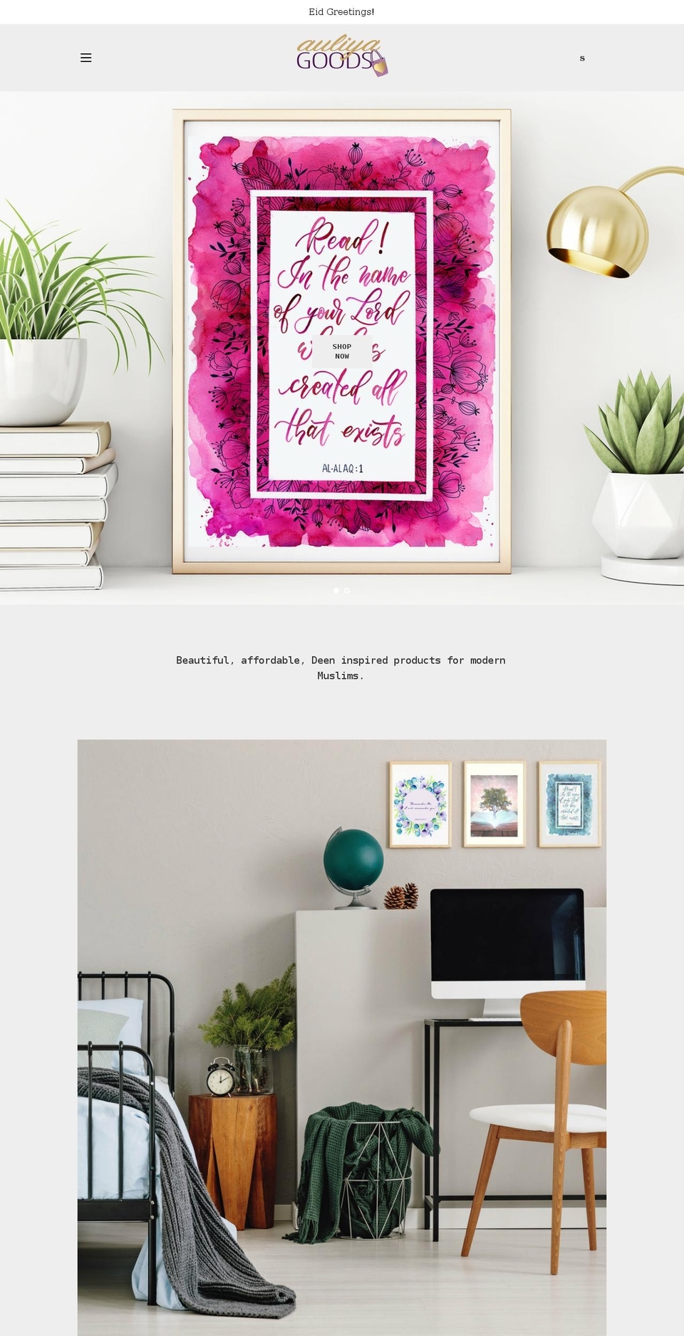 auliyagoods.com shopify website screenshot