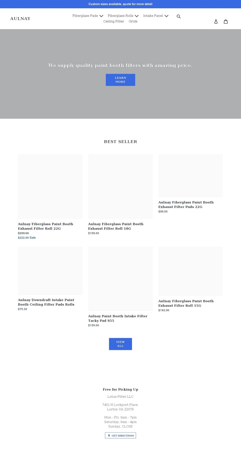 aulnay.net shopify website screenshot