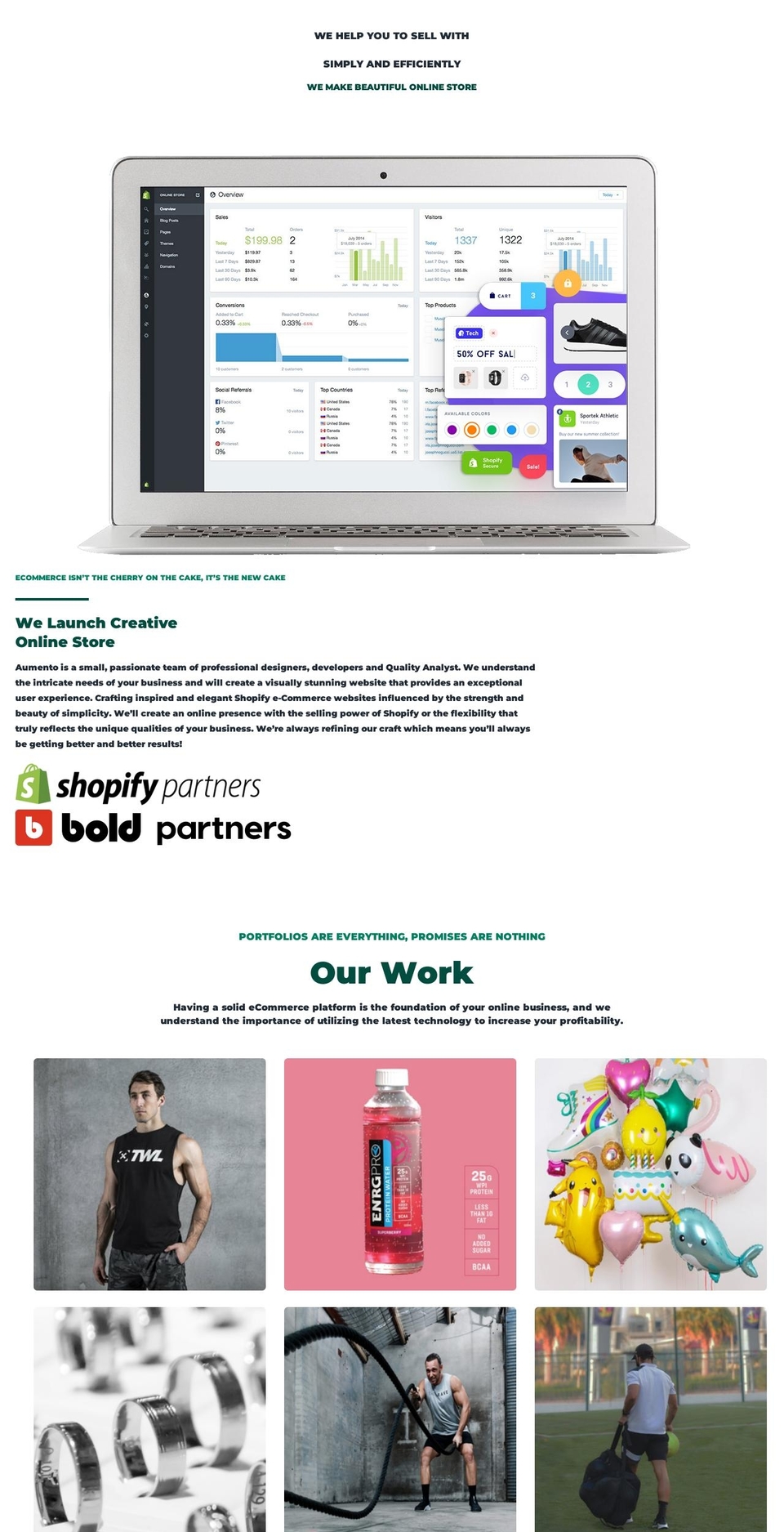 aumentoinfoway.com shopify website screenshot