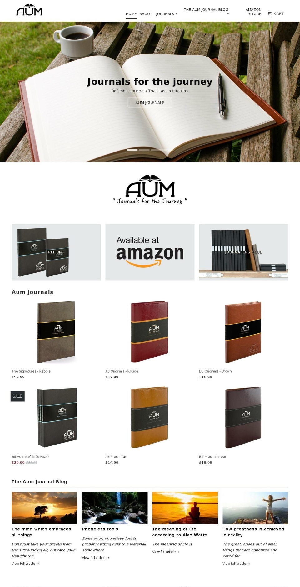 aumjournals.com — Shopify storefront screenshot