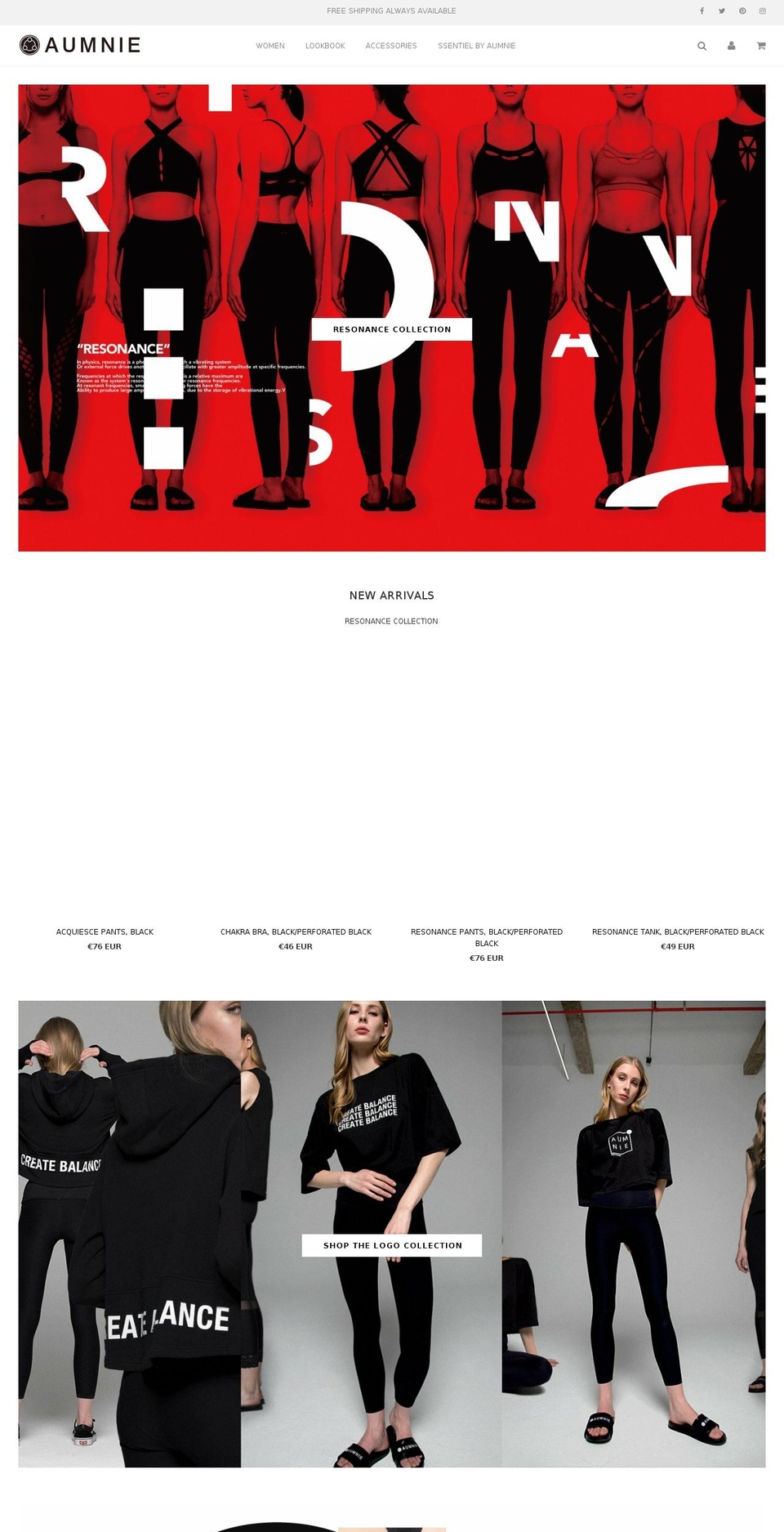 aumnie.com — Shopify storefront screenshot