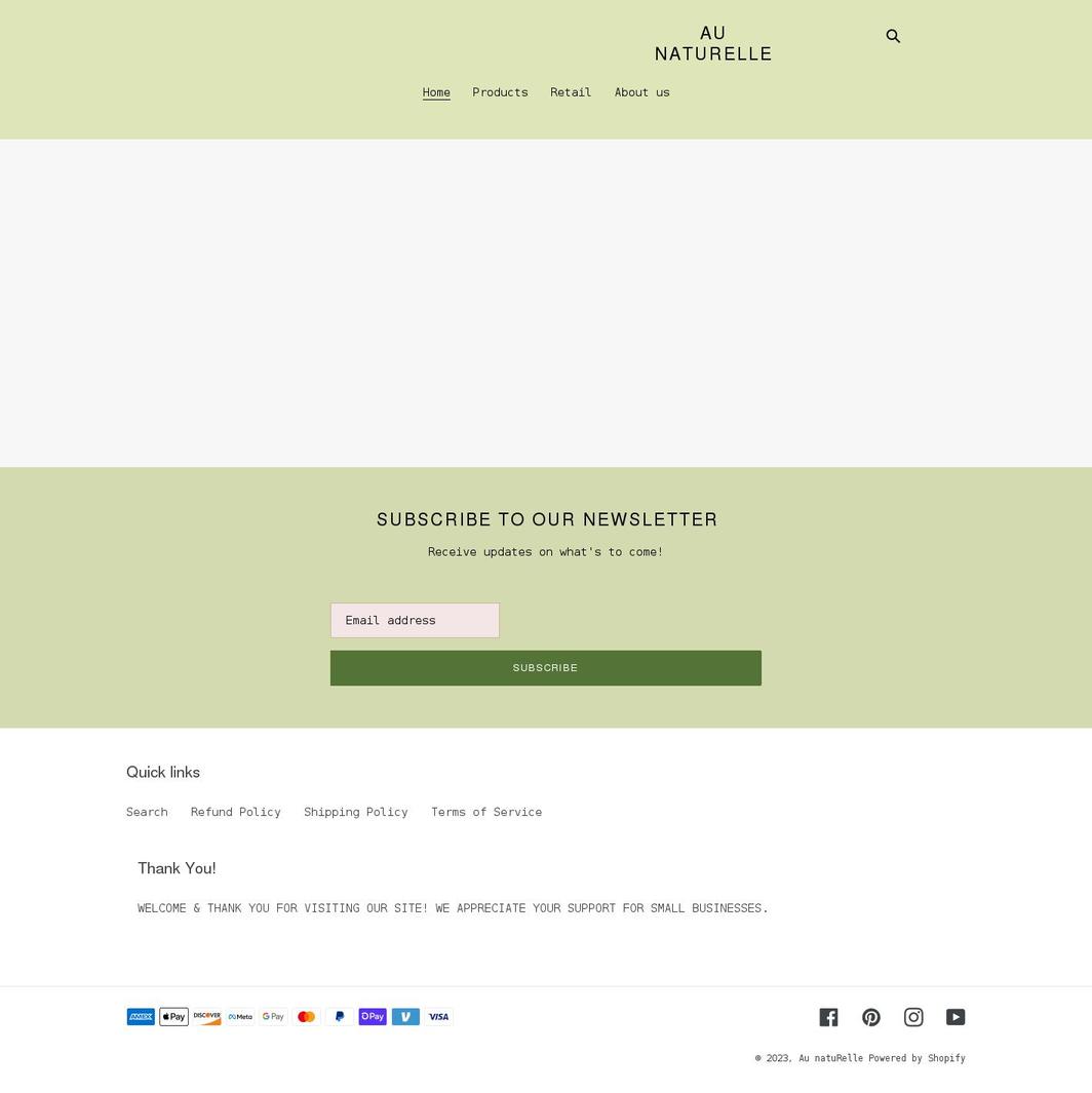 aunaturellecare.com shopify website screenshot