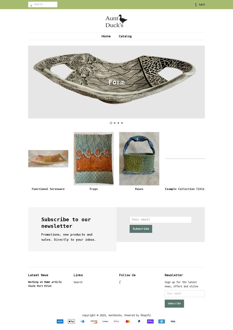 auntducks.com shopify website screenshot