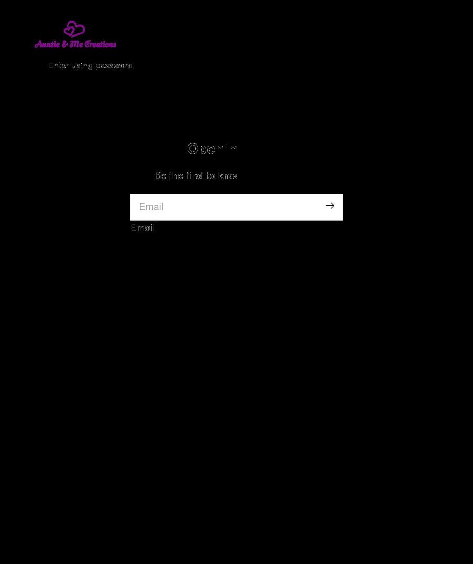 auntieandmecreations.com shopify website screenshot