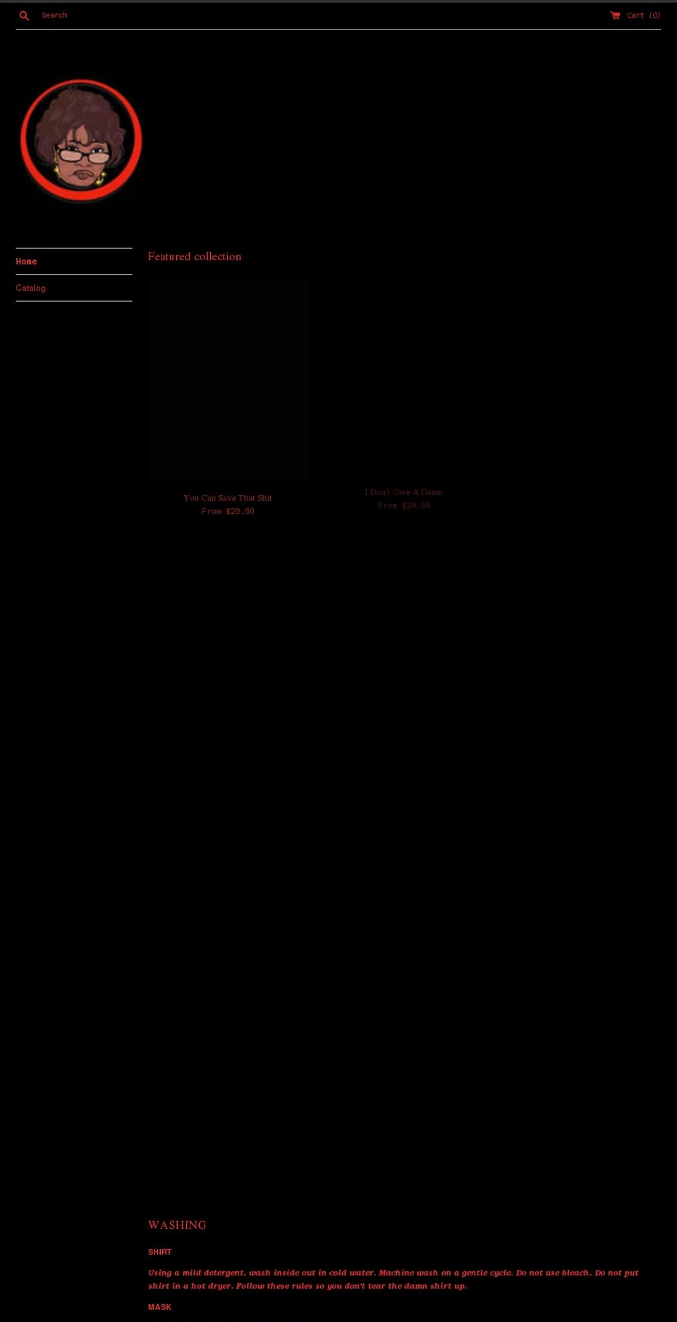 auntienitasmerch.com shopify website screenshot