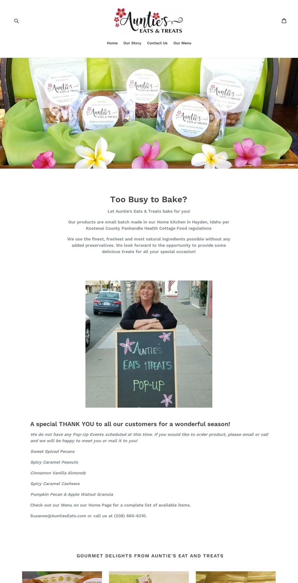 auntieseats.com shopify website screenshot