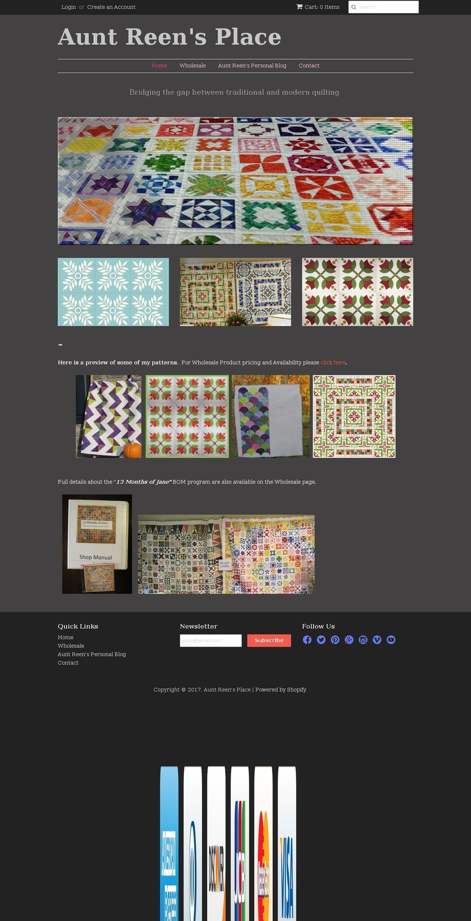 auntreensplace.com shopify website screenshot