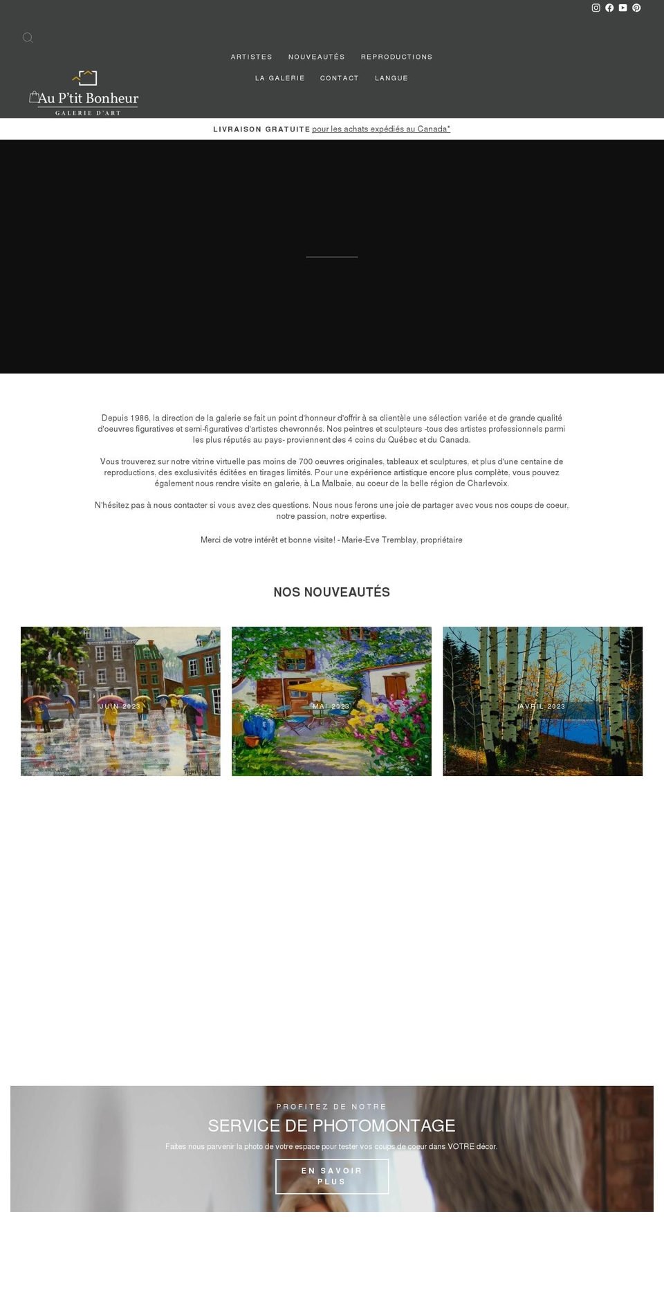 aupetitbonheur.com shopify website screenshot