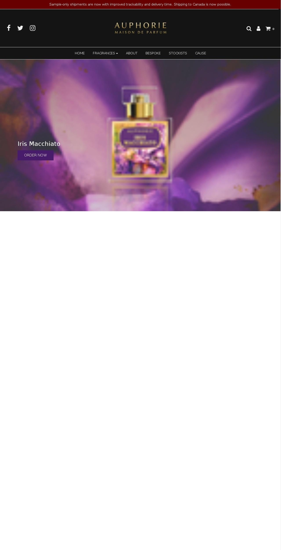 auphorie.com shopify website screenshot