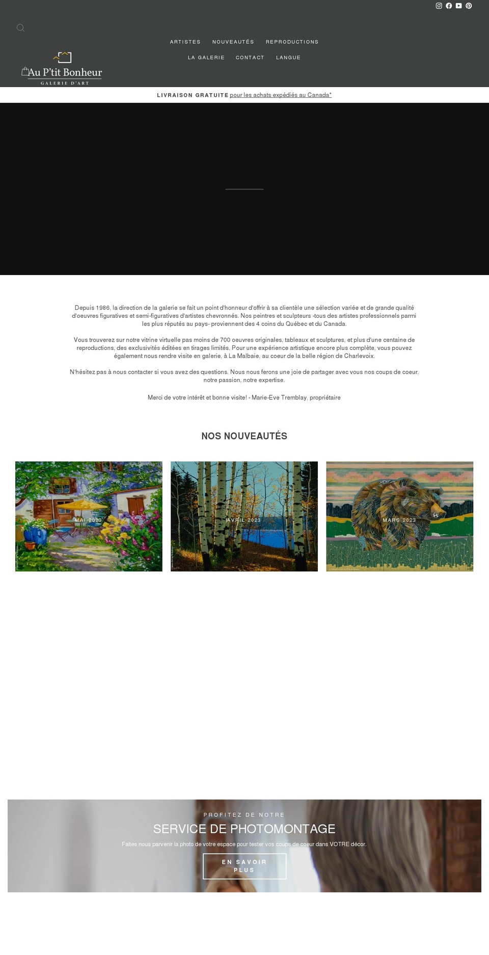 auptitbonheur.com shopify website screenshot