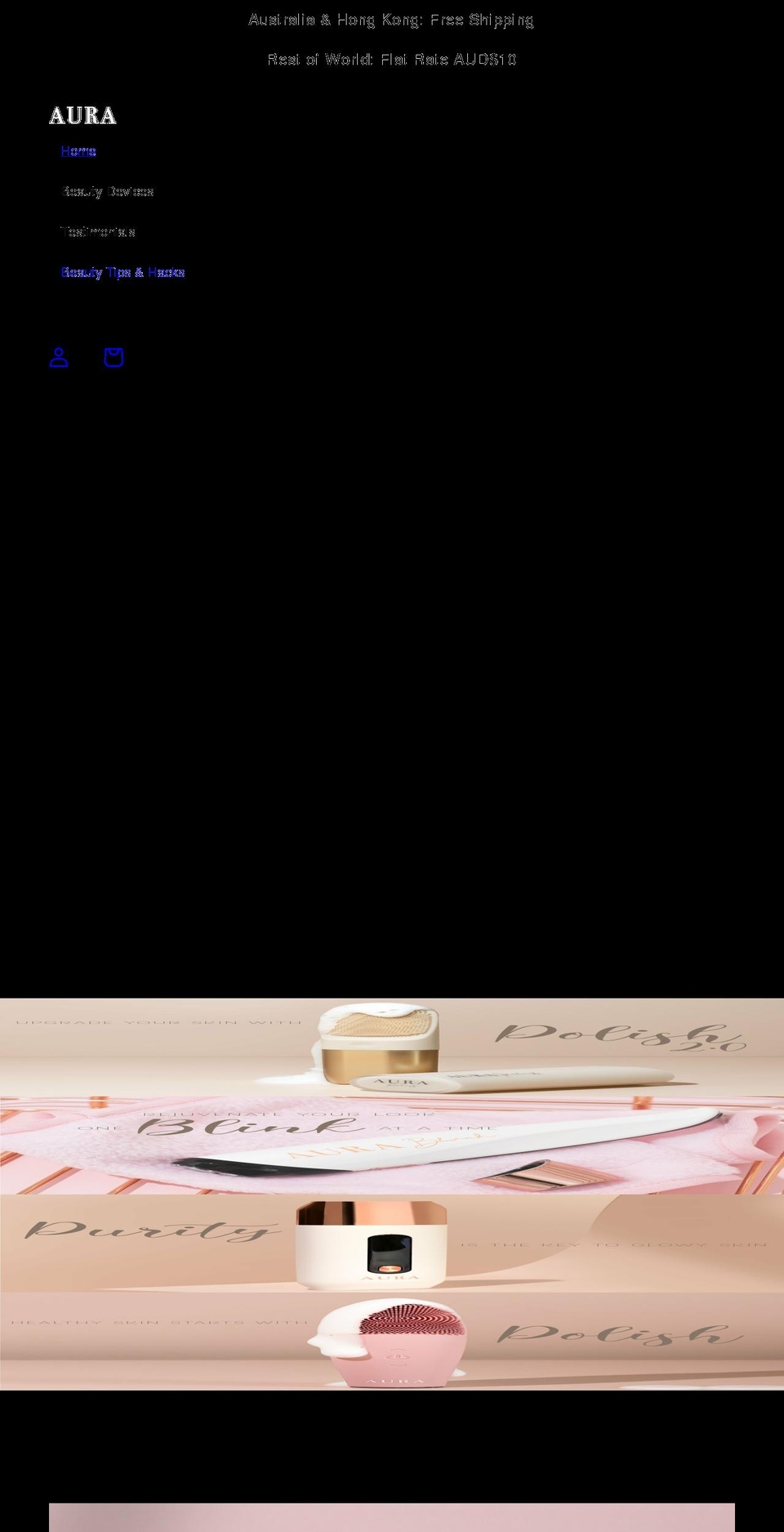 aura-australia.com shopify website screenshot