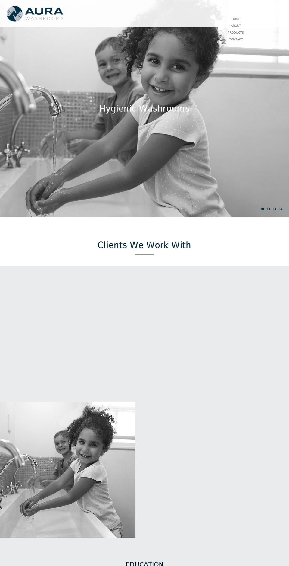aura-washrooms.myshopify.com shopify website screenshot