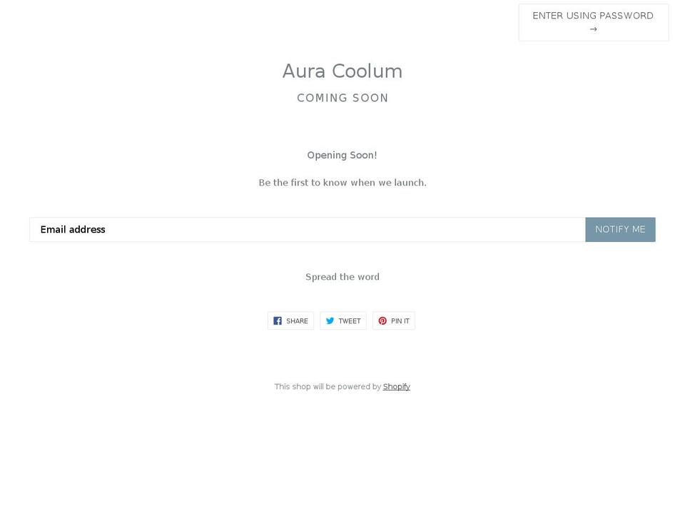 auraboutique.com.au shopify website screenshot
