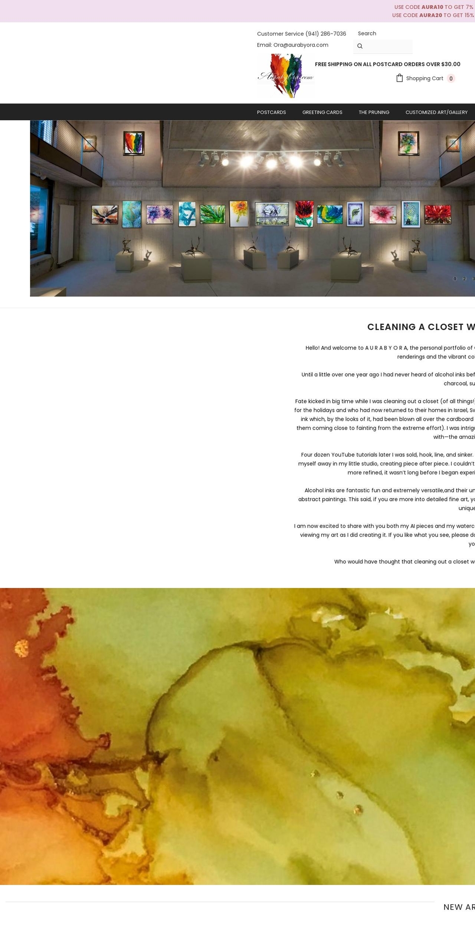 aurabyora.com shopify website screenshot