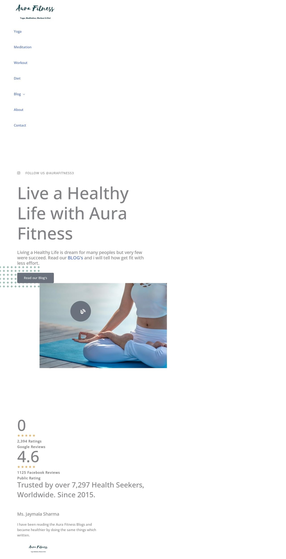 aurafitnes.com — Shopify storefront screenshot