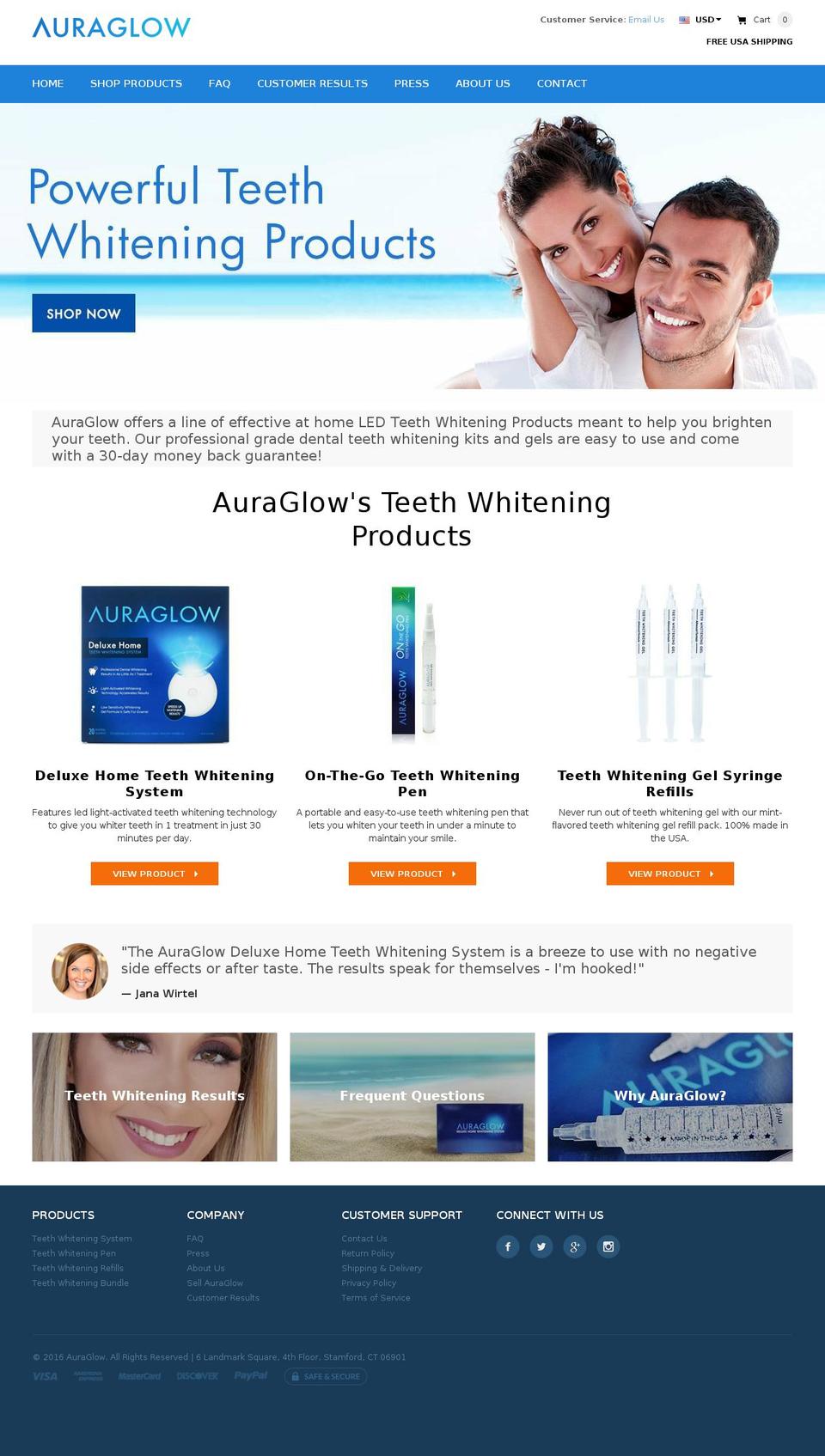 auraglow.com — Shopify storefront screenshot