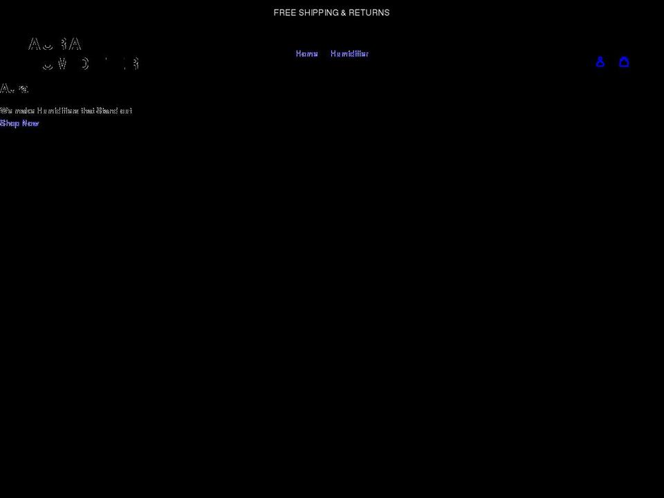 aurahumidifiers.com shopify website screenshot
