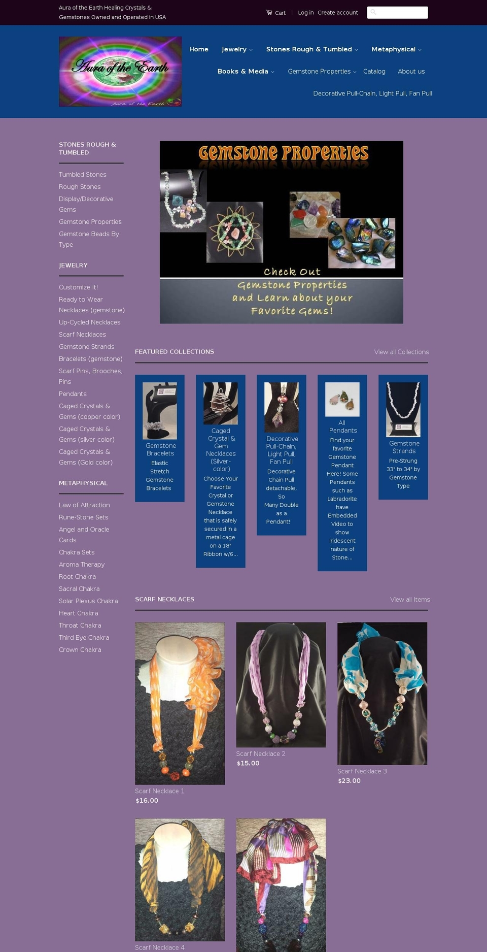 auraoftheearth.com shopify website screenshot
