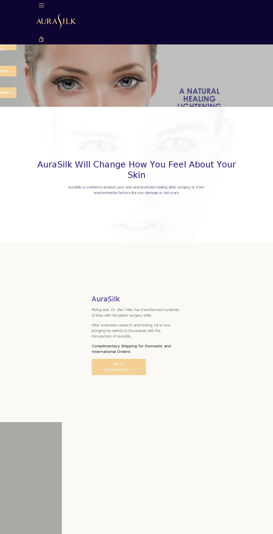 Narrative New Shopify theme site example aurasilk.com