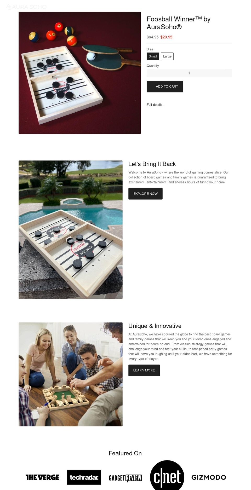 aurasoho.com shopify website screenshot