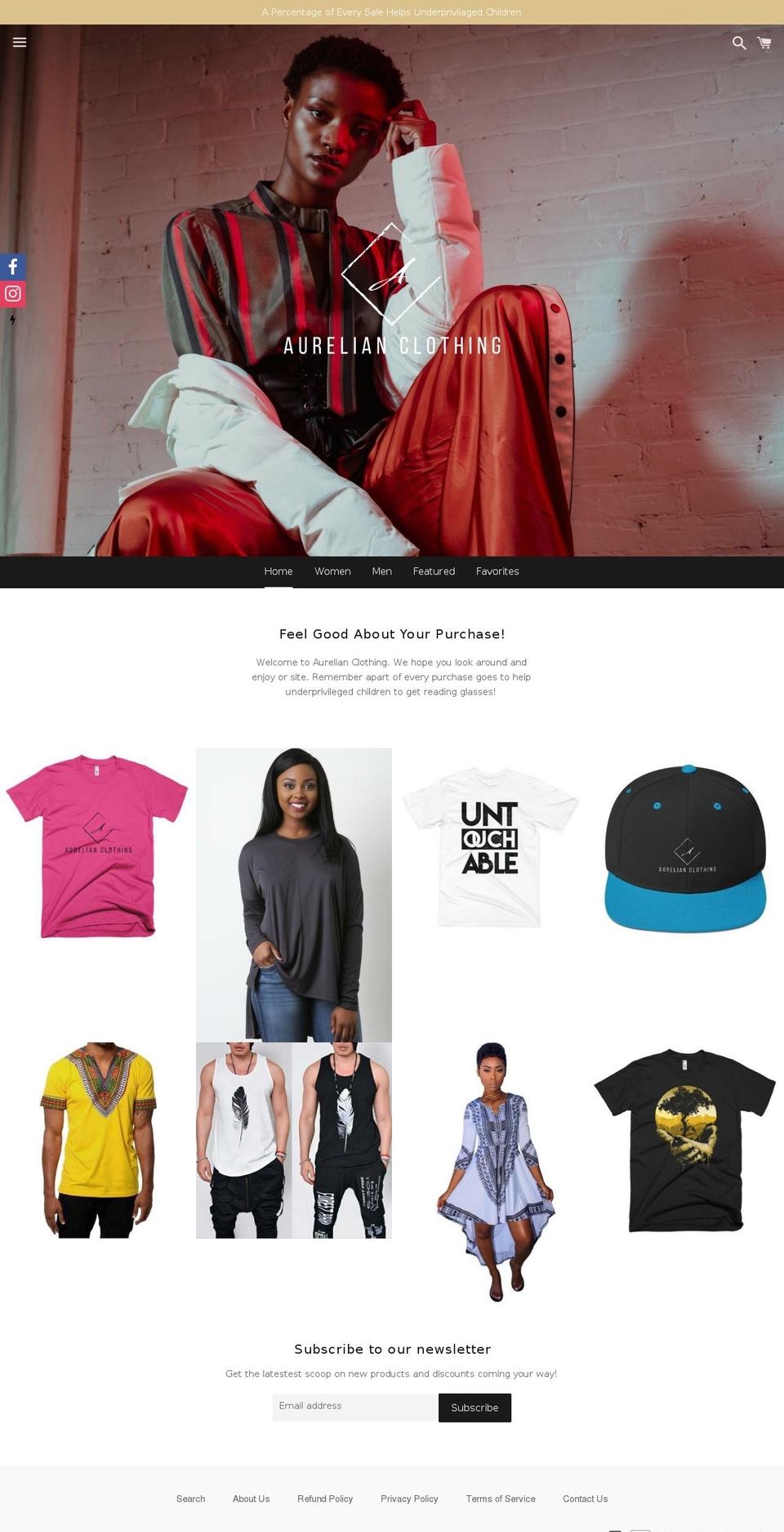 aureliandesigns.com — Shopify storefront screenshot
