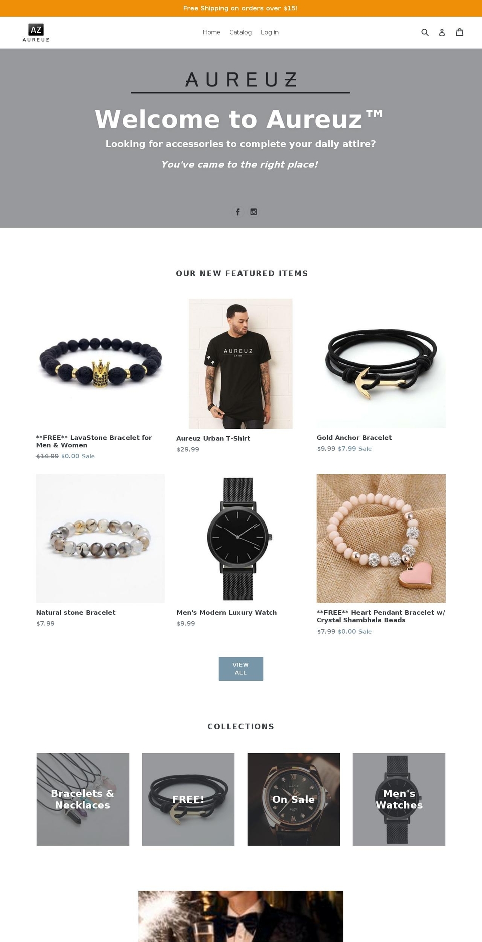 aureuz.myshopify.com shopify website screenshot