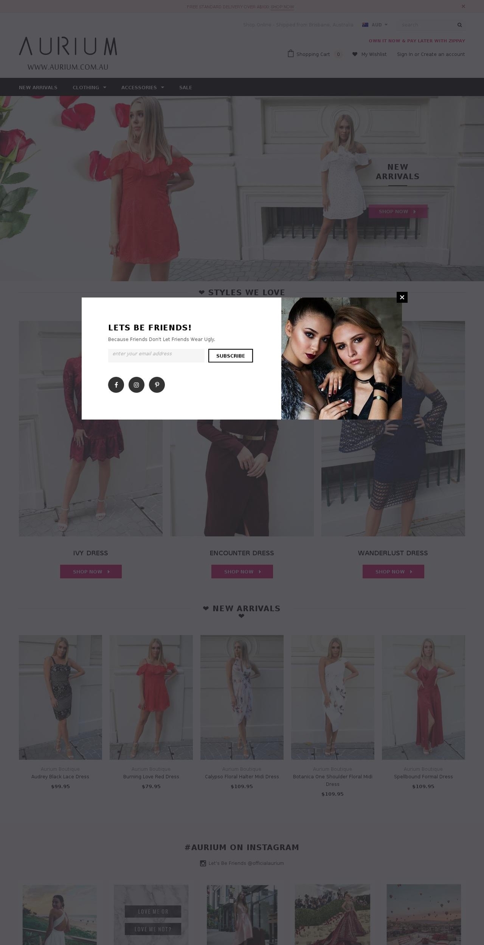 aurium.com.au shopify website screenshot