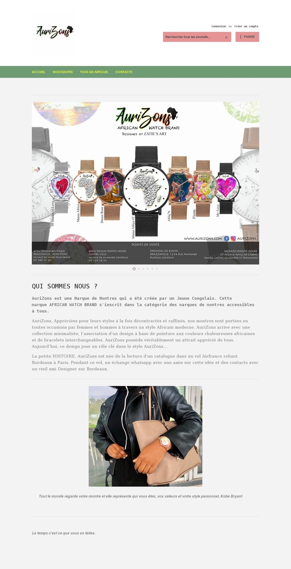 aurizons.com shopify website screenshot