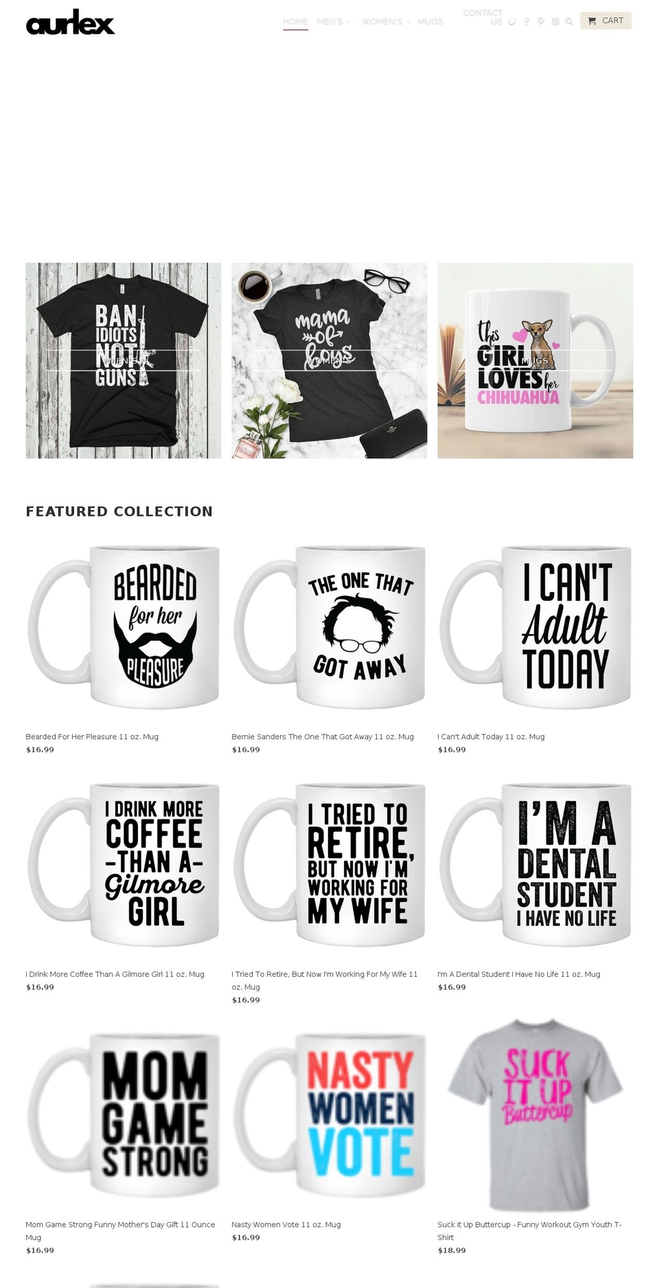 aurlextees.com — Shopify storefront screenshot