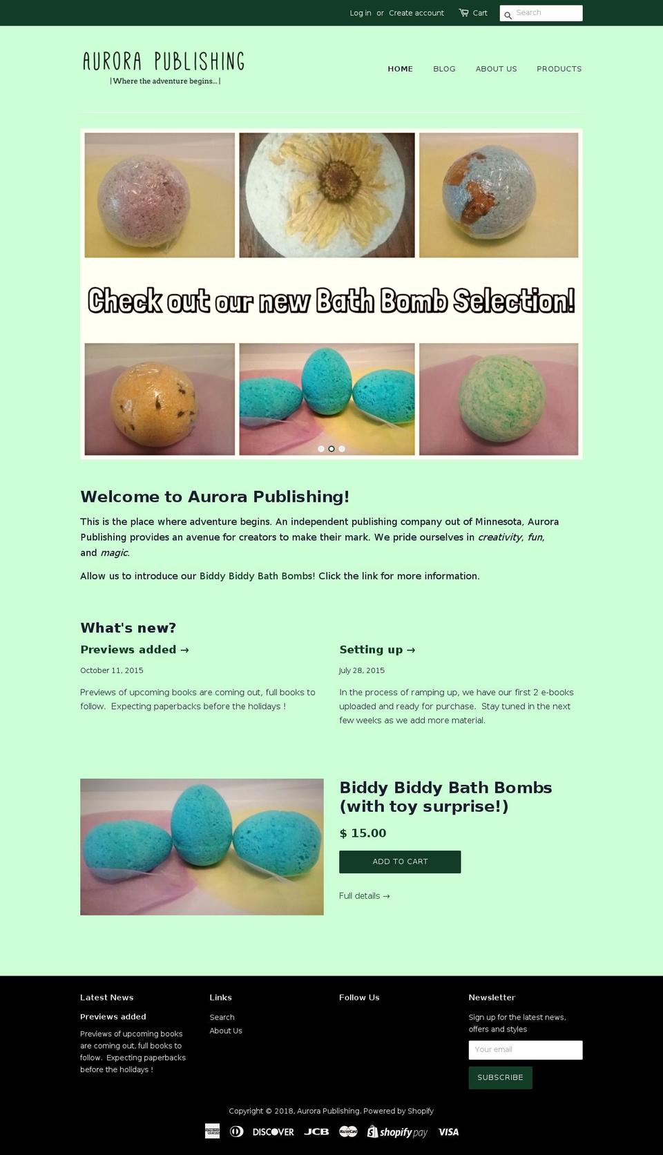 aurora-books.com shopify website screenshot