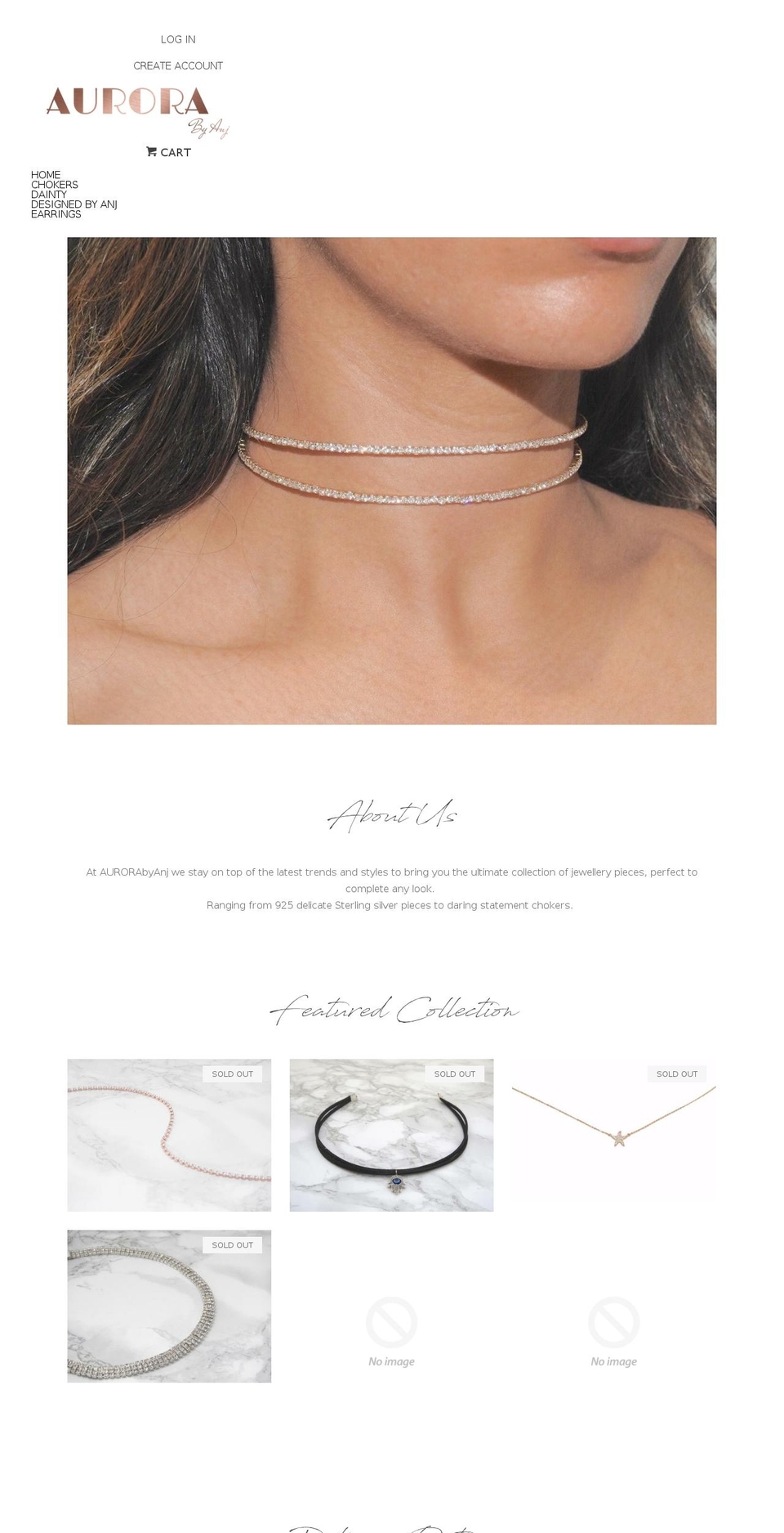 aurorabyanj.com — Shopify storefront screenshot