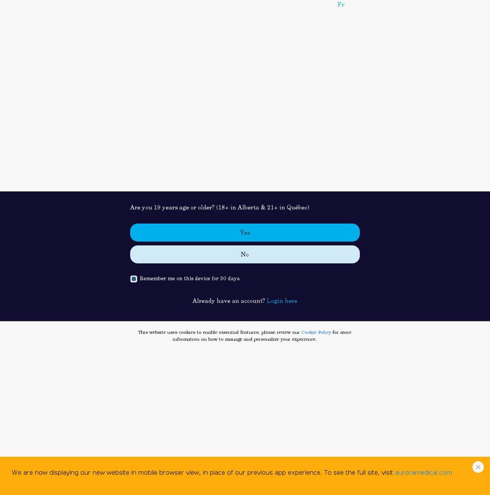 auroramedical.com shopify website screenshot
